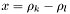 $x=\rho_k - \rho_l$