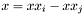 $x = xx_i - xx_j$