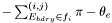 $- \sum_{E_{bdry} \in f_i}^{(i,j)} \pi-\theta_e$